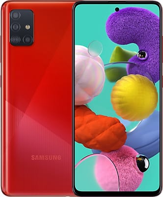 samsung galaxy A51 красный